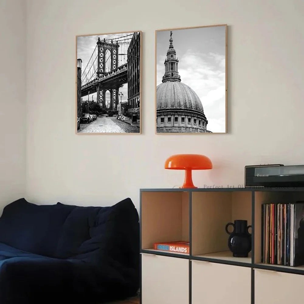 ROMA WANDDEKORATION ARCHITEKTUR SCHWARZ WEISS POSTER