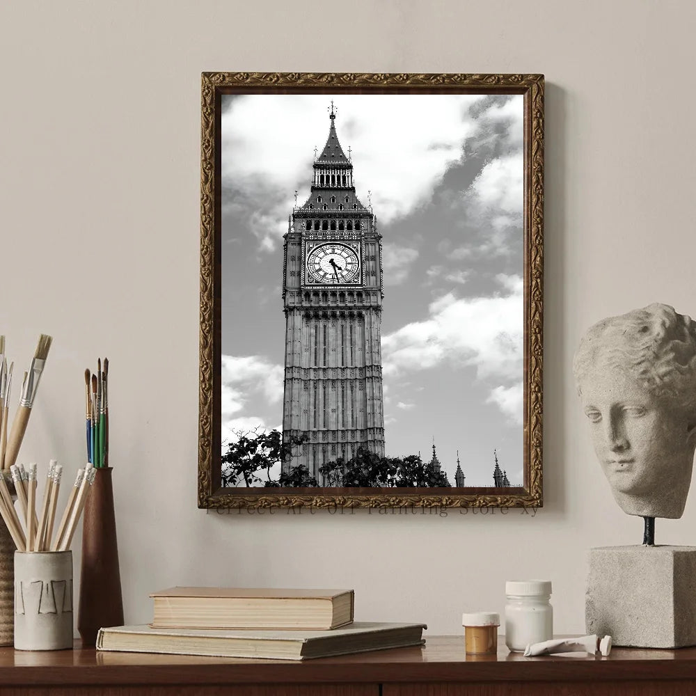ROMA WANDDEKORATION ARCHITEKTUR SCHWARZ WEISS POSTER