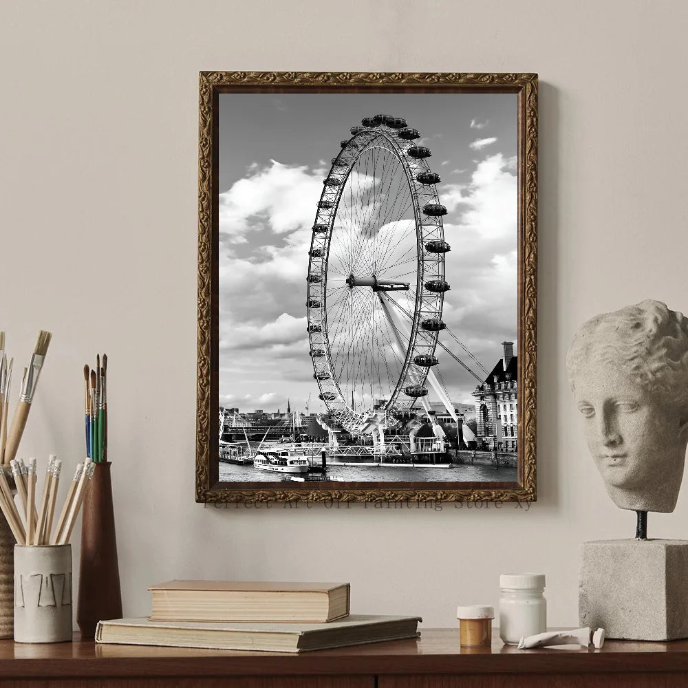 ROMA WANDDEKORATION ARCHITEKTUR SCHWARZ WEISS POSTER