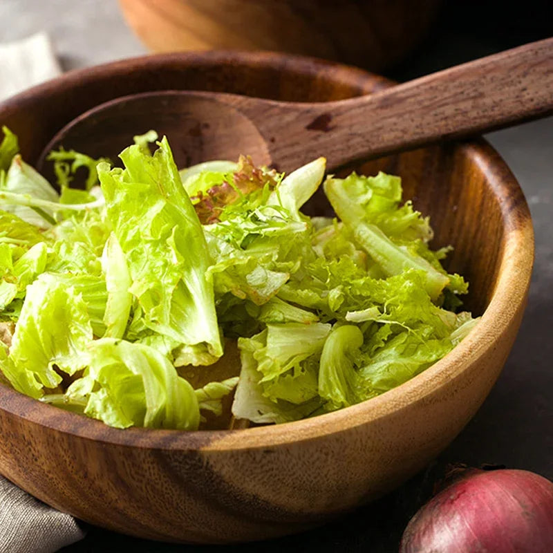 HOLZSCHÜSSEL SET – RUNDE SCHALEN FÜR SALAT, SNACKS & DEKO