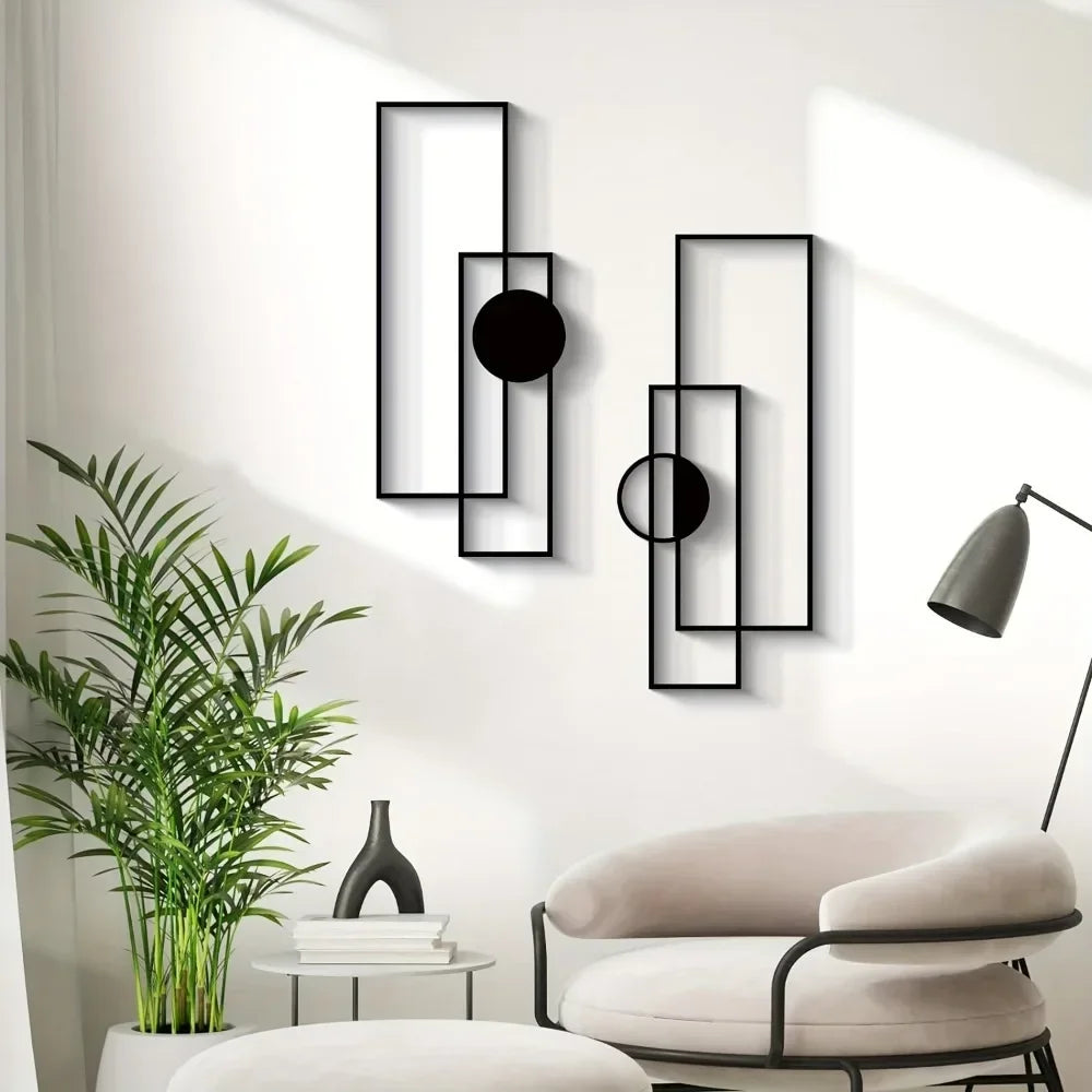VALENTINA WANDSKULPTUR METALL SCHWARZ MODERN DESIGN