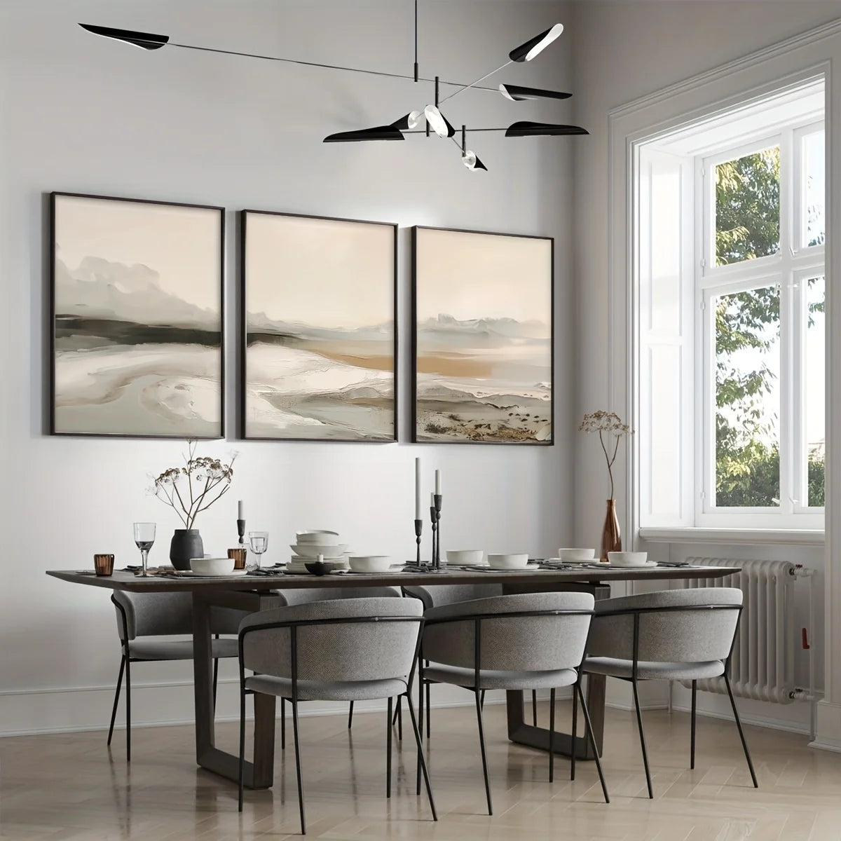 ARDEA LANDSKAP KUNST-SET – 3-TEILIGE MINIMALISTISCHE WANDDEKO