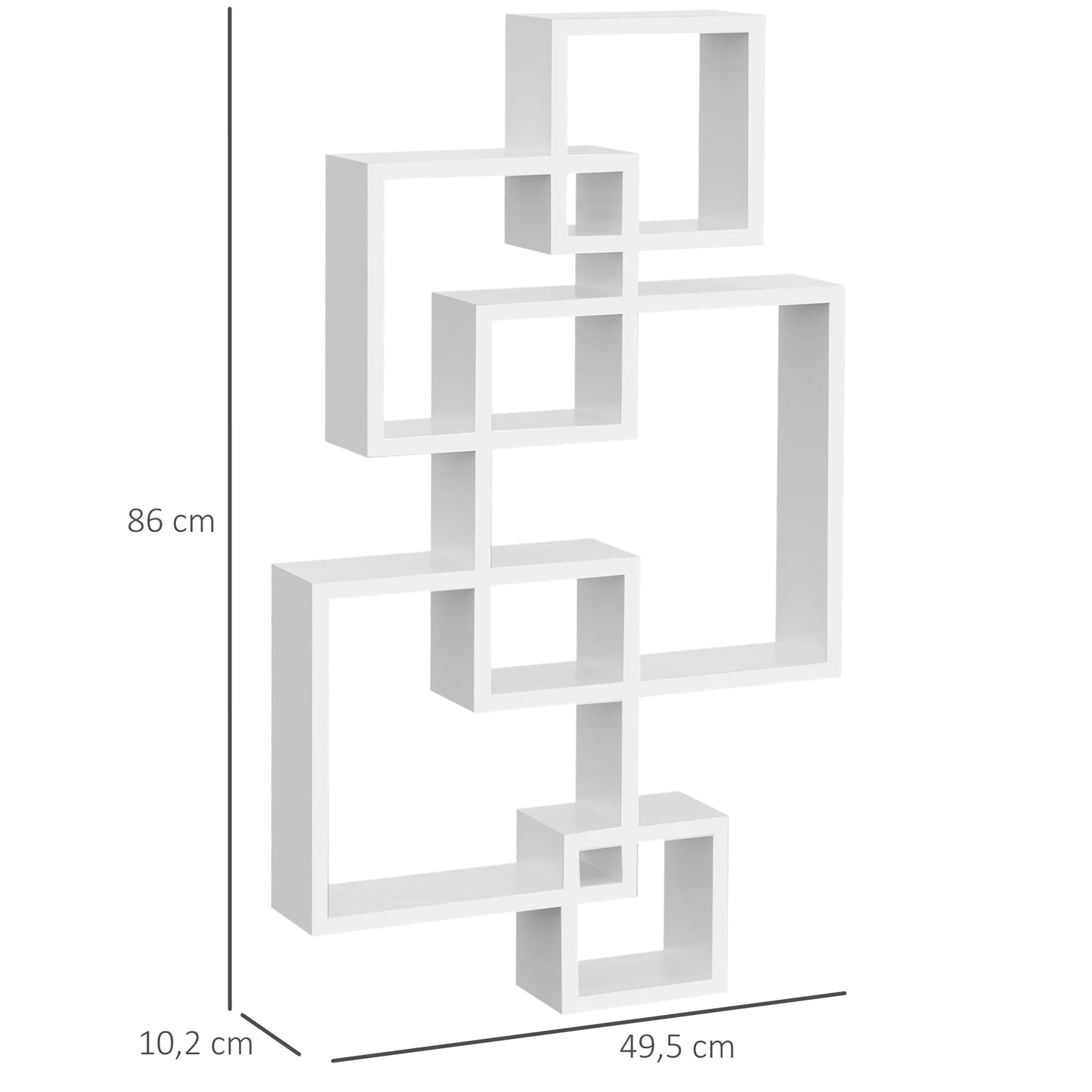 OSCAR GEOMETRISCHES WANDREGAL – WEISS, MODERNES DESIGN