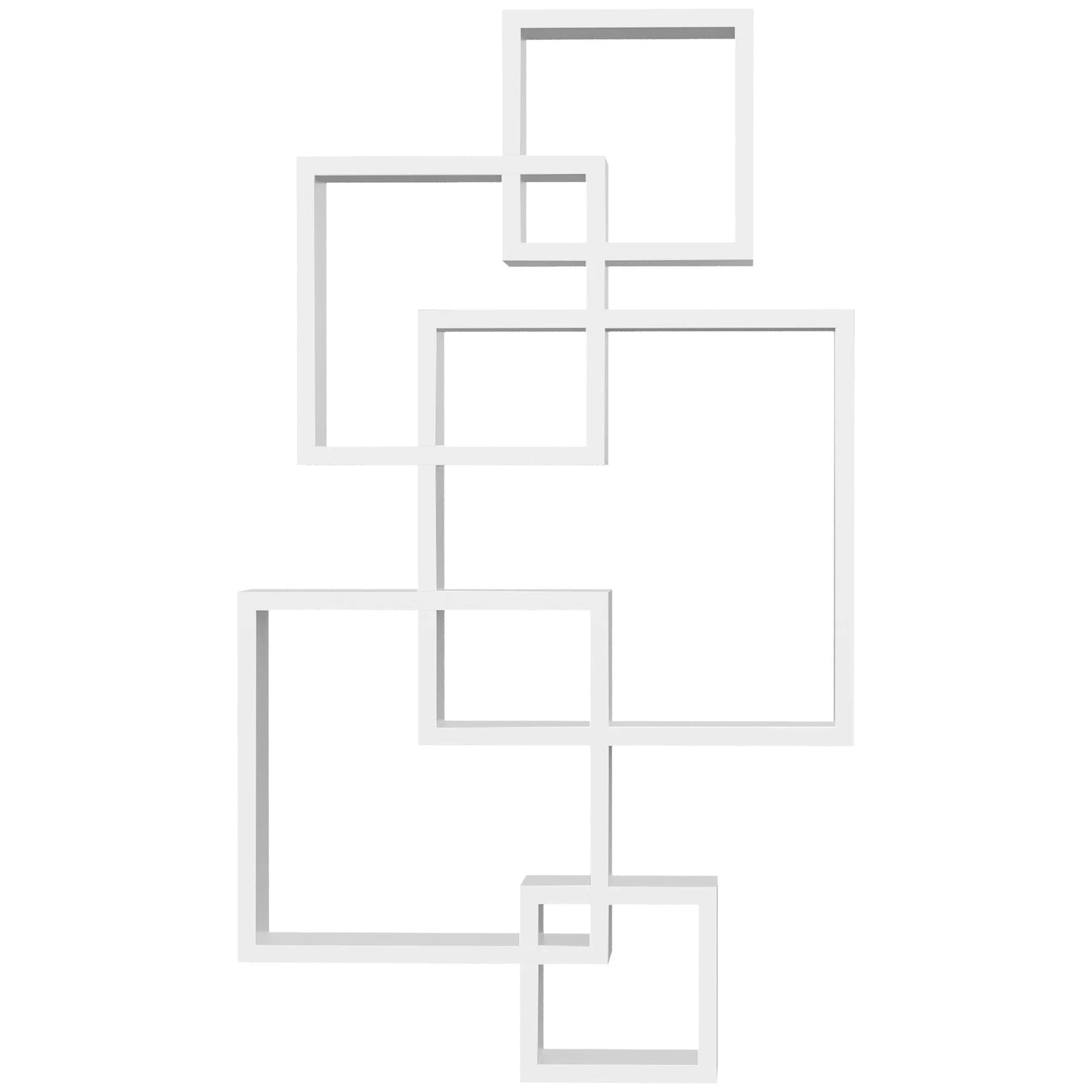 OSCAR GEOMETRISCHES WANDREGAL – WEISS, MODERNES DESIGN