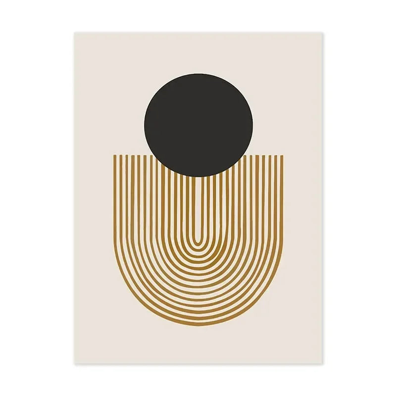 LYRA WANDDEKORATION – GEOMETRISCHE LEINWAND IN BEIGE-BRAUN