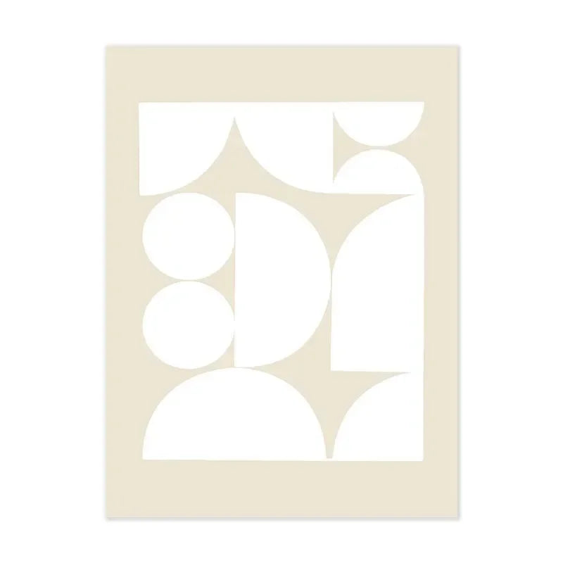 LYRA WANDDEKORATION – GEOMETRISCHE LEINWAND IN BEIGE-BRAUN