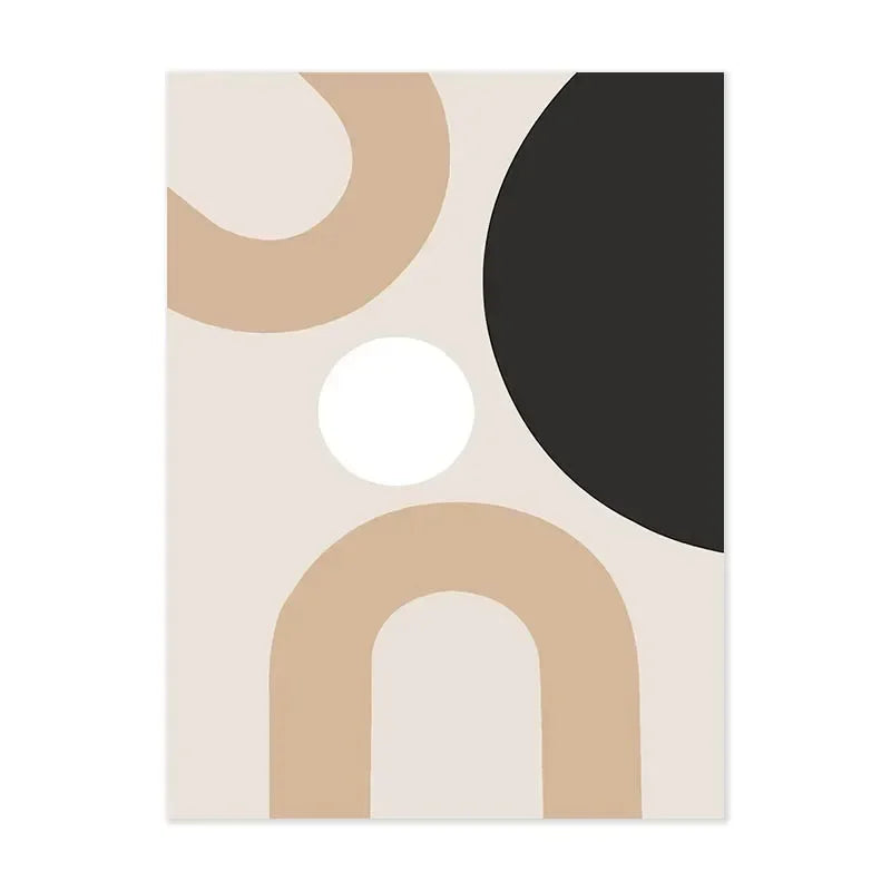 LYRA WANDDEKORATION – GEOMETRISCHE LEINWAND IN BEIGE-BRAUN