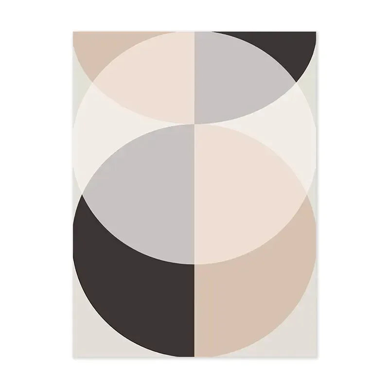 LYRA WANDDEKORATION – GEOMETRISCHE LEINWAND IN BEIGE-BRAUN