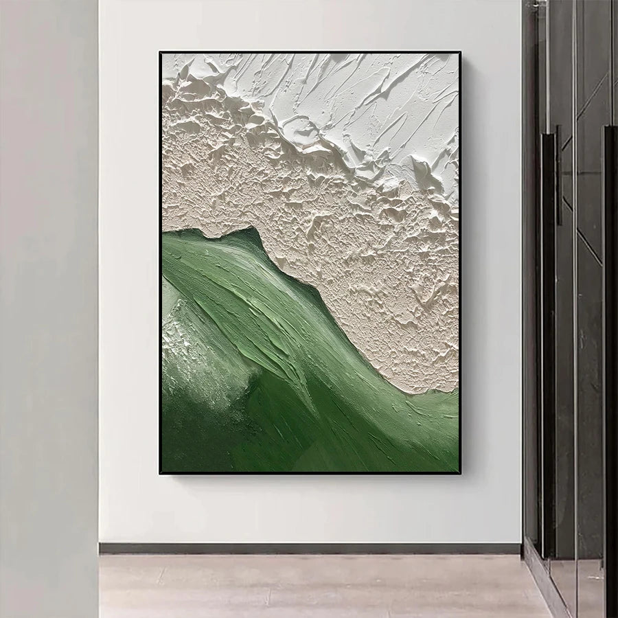 MALVA WANDDEKORATION – STRUKTUR CANVA MIT WELLE IN BEIGE WEISS
