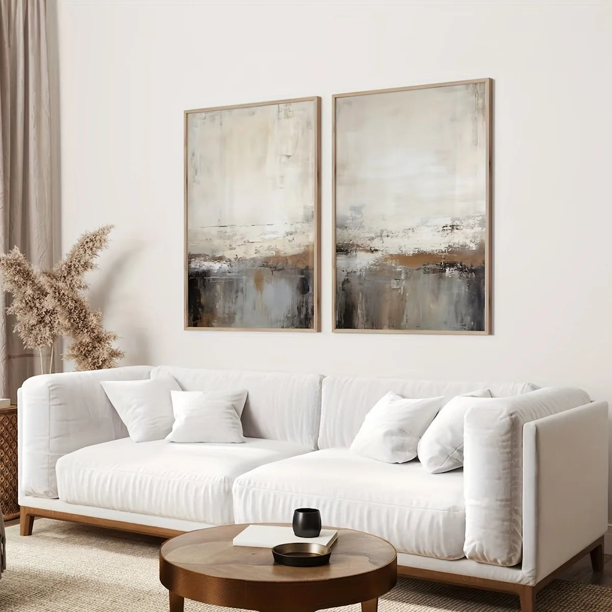 ELORIA LANDSCAPE GEMÄLDE SET – MODERNE NEUTRALE WANDDEKO