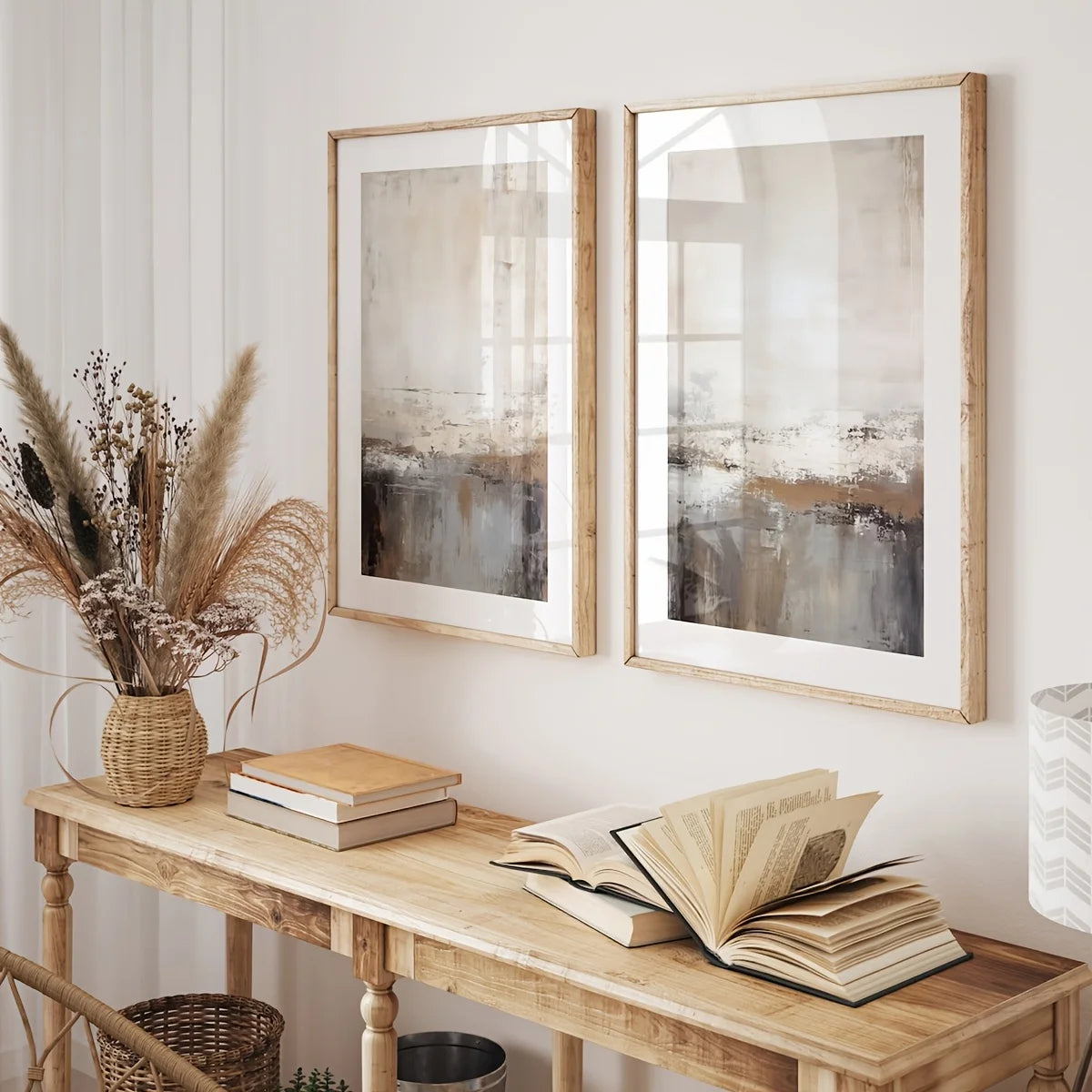 ELORIA LANDSCAPE GEMÄLDE SET – MODERNE NEUTRALE WANDDEKO