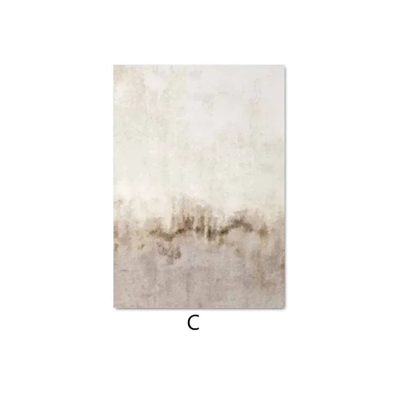 NOVA WANDDEKORATION – MINIMALISTISCHE LEINWAND IN BEIGE-TÖNEN