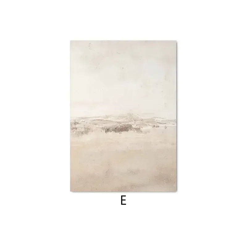 NOVA WANDDEKORATION – MINIMALISTISCHE LEINWAND IN BEIGE-TÖNEN
