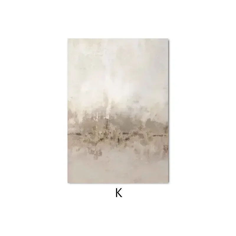 NOVA WANDDEKORATION – MINIMALISTISCHE LEINWAND IN BEIGE-TÖNEN