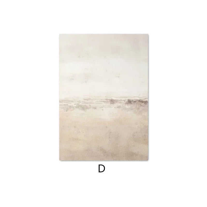NOVA WANDDEKORATION – MINIMALISTISCHE LEINWAND IN BEIGE-TÖNEN
