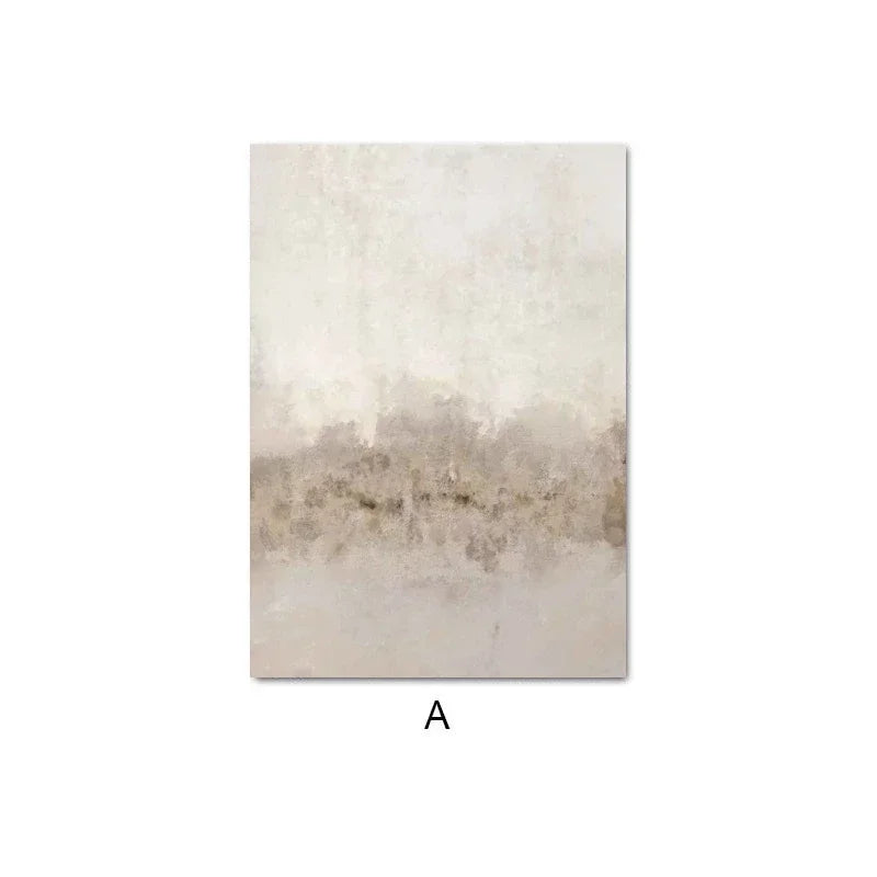 NOVA WANDDEKORATION – MINIMALISTISCHE LEINWAND IN BEIGE-TÖNEN