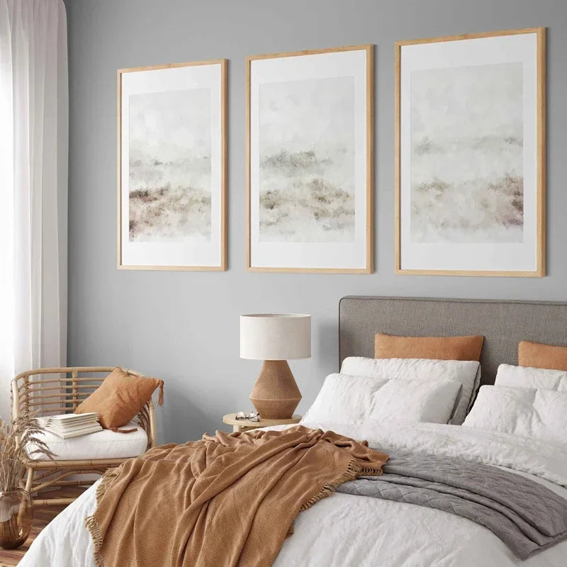 NOVA WANDDEKORATION – MINIMALISTISCHE LEINWAND IN BEIGE-TÖNEN