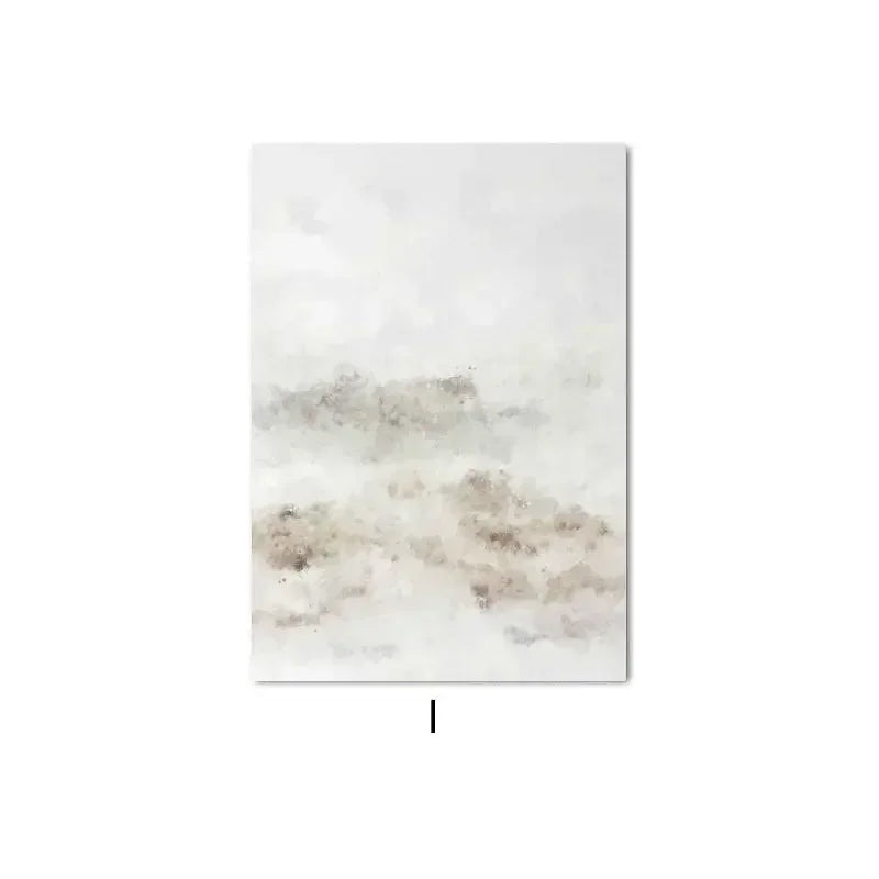 NOVA WANDDEKORATION – MINIMALISTISCHE LEINWAND IN BEIGE-TÖNEN
