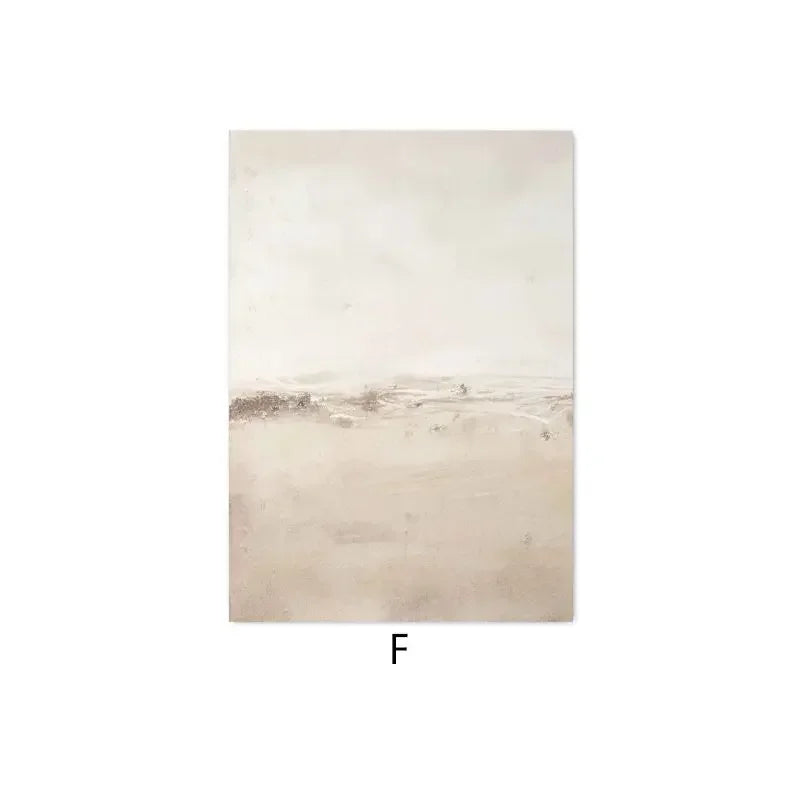 NOVA WANDDEKORATION – MINIMALISTISCHE LEINWAND IN BEIGE-TÖNEN
