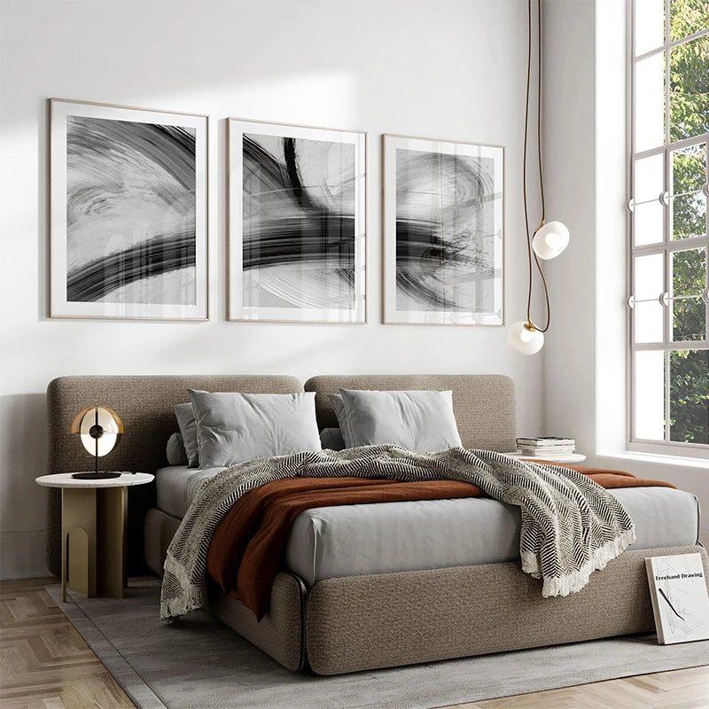 ZARINA WANDDEKORATION – MODERNES LEINWAND SET IN SCHWARZ & WEISS