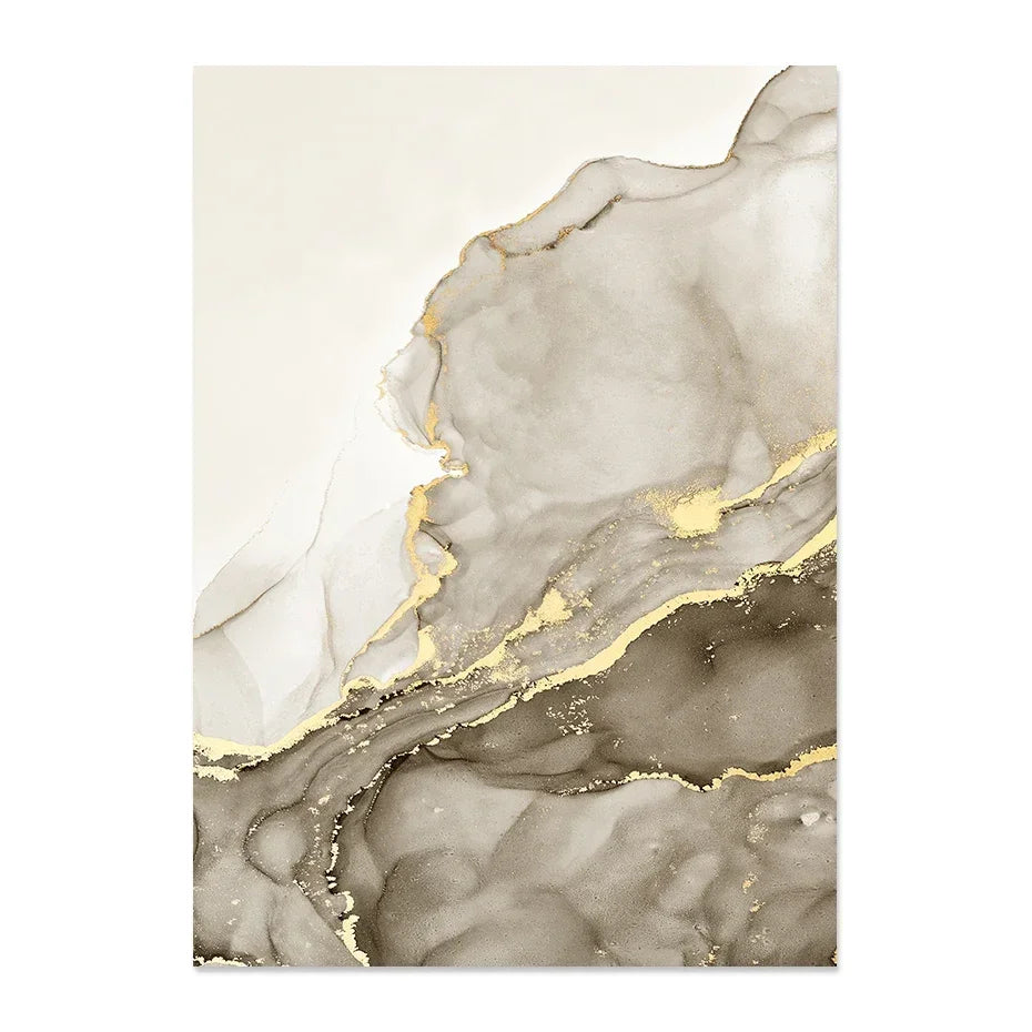 MIRELLA WANDDEKORATION – LEINWAND SET MIT MARMOR & GOLD ELEGANZ