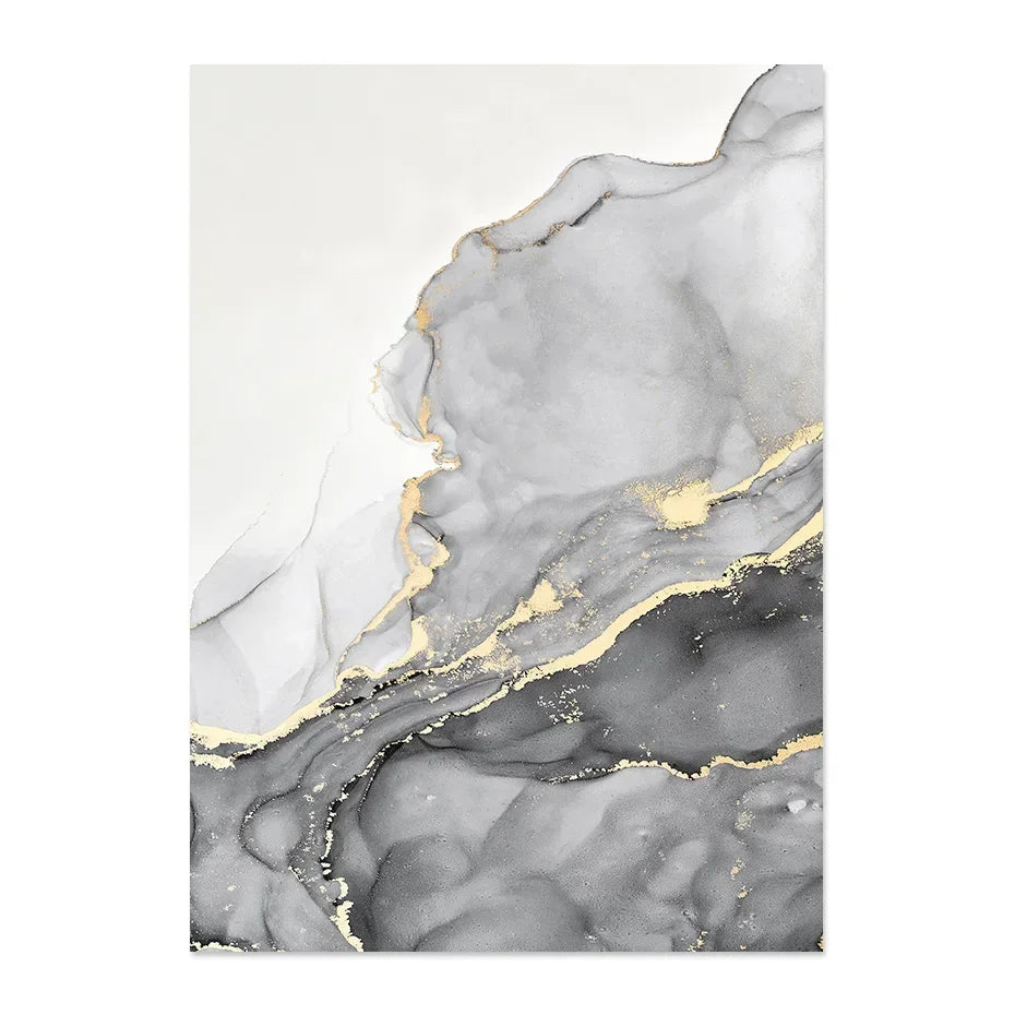MIRELLA WANDDEKORATION – LEINWAND SET MIT MARMOR & GOLD ELEGANZ