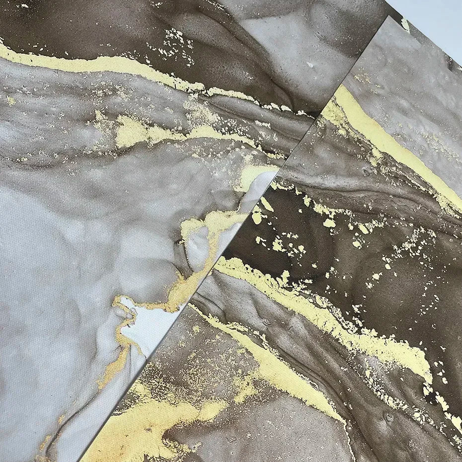 MIRELLA WANDDEKORATION – LEINWAND SET MIT MARMOR & GOLD ELEGANZ