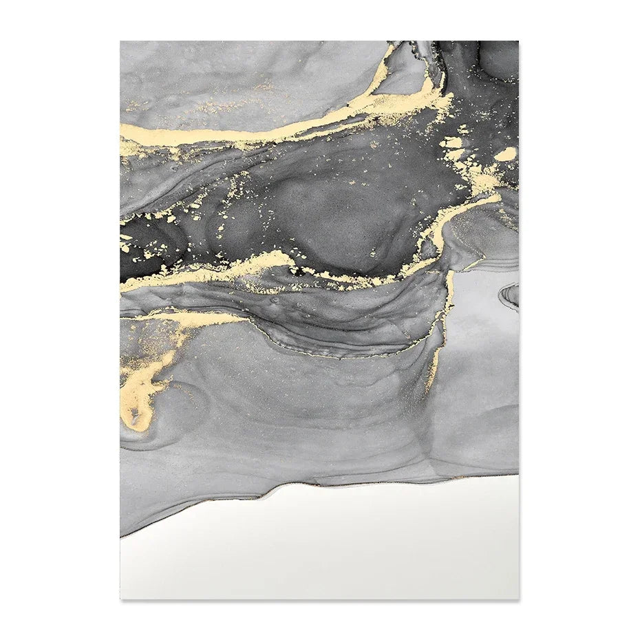 MIRELLA WANDDEKORATION – LEINWAND SET MIT MARMOR & GOLD ELEGANZ