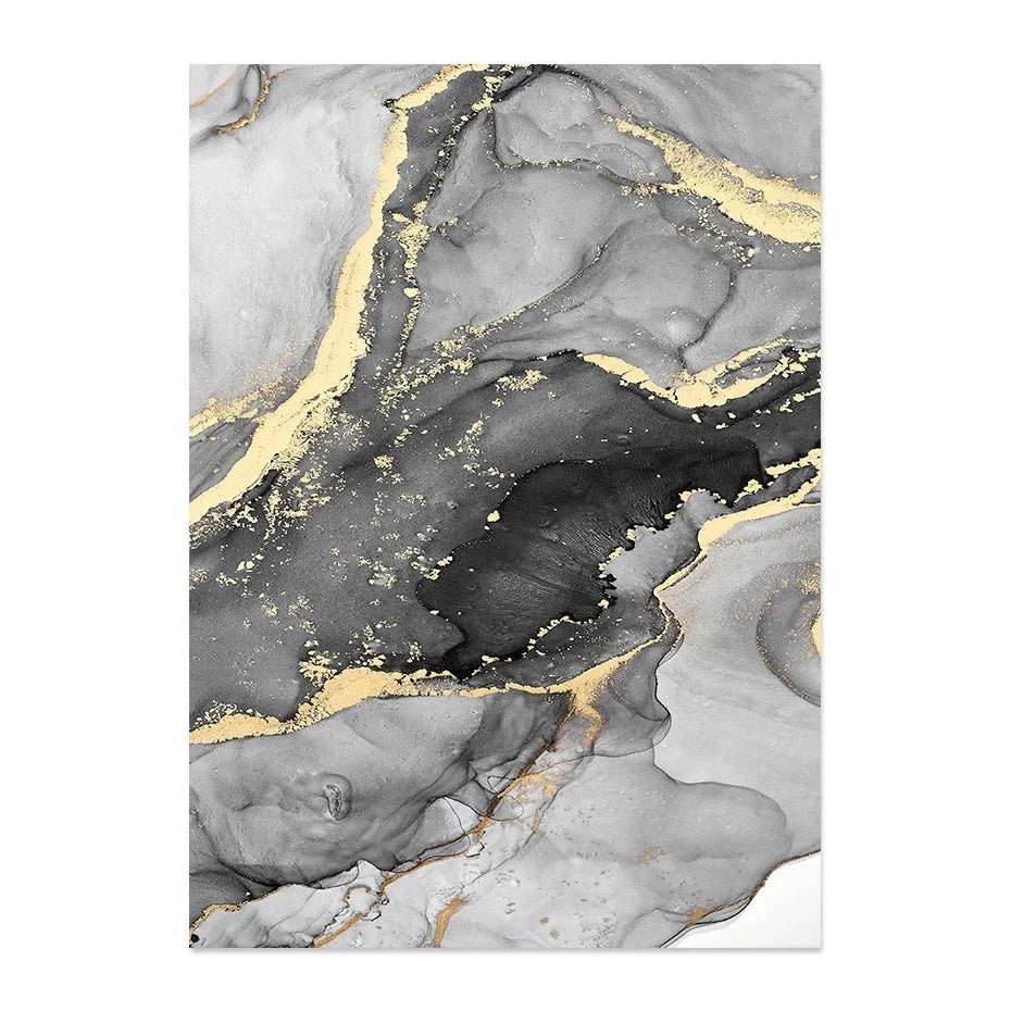 MIRELLA WANDDEKORATION – LEINWAND SET MIT MARMOR & GOLD ELEGANZ