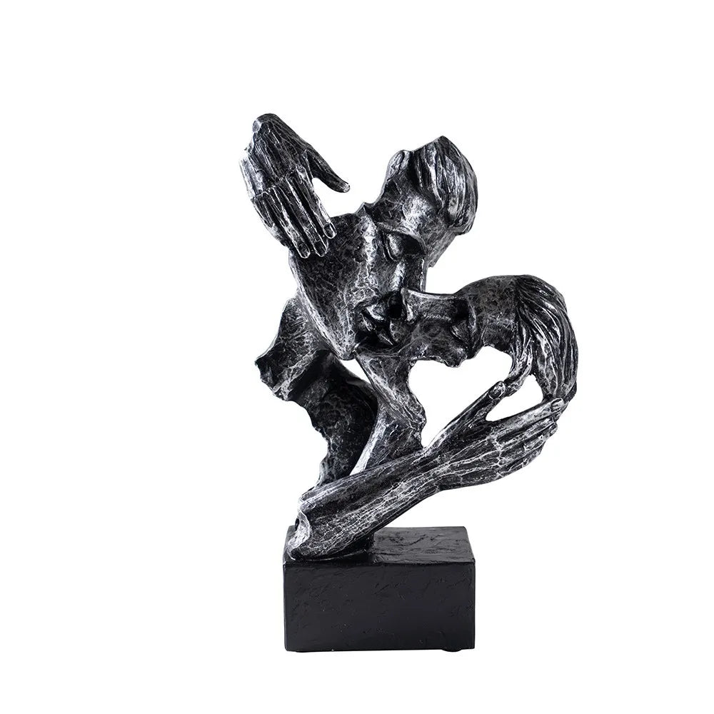ABSTRAKTE SKULPTUR – MODERNE DEKOFIGUR IN BRONZE ODER SCHWARZ