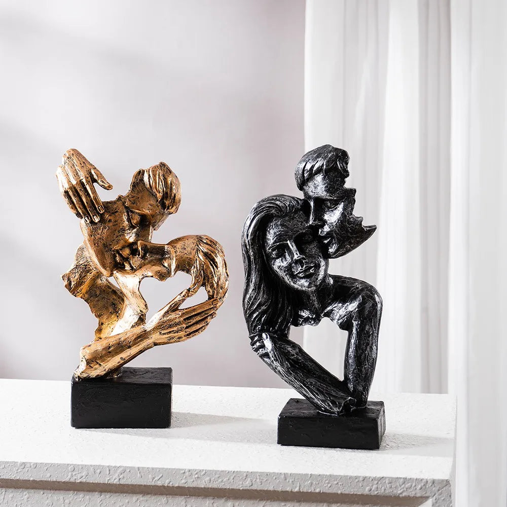 ABSTRAKTE SKULPTUR – MODERNE DEKOFIGUR IN BRONZE ODER SCHWARZ