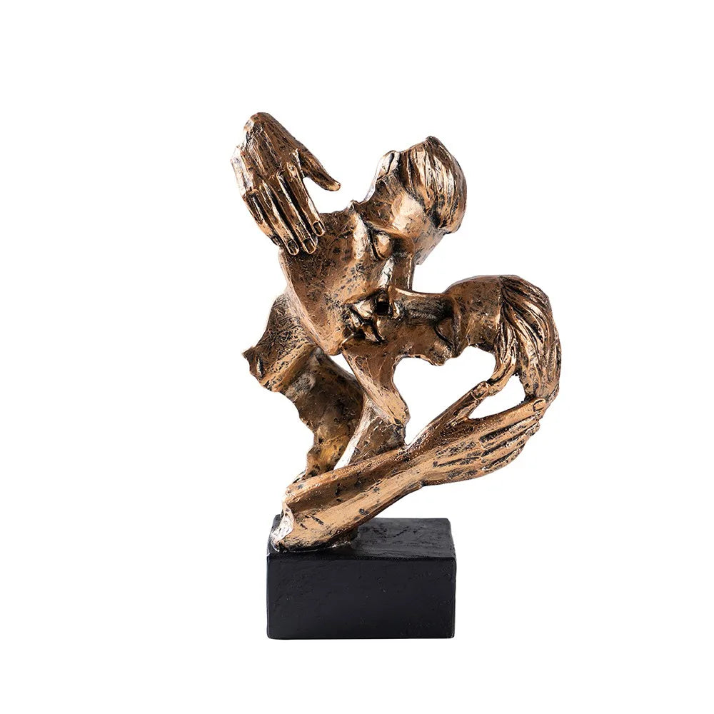 ABSTRAKTE SKULPTUR – MODERNE DEKOFIGUR IN BRONZE ODER SCHWARZ