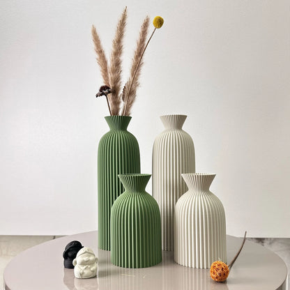 MODERNE VASEN SET – DEKOVASEN IN OFF-WHITE, GRÜN, SCHWARZ & MEHR