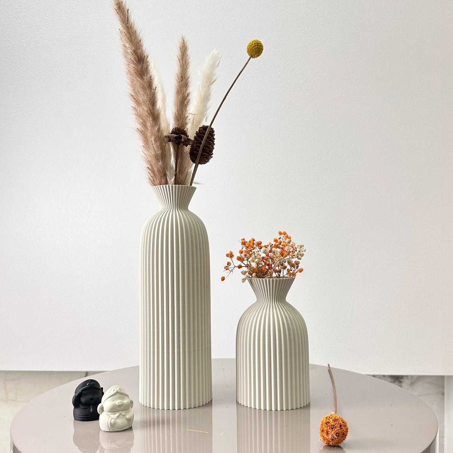 MODERNE VASEN SET – DEKOVASEN IN OFF-WHITE, GRÜN, SCHWARZ & MEHR