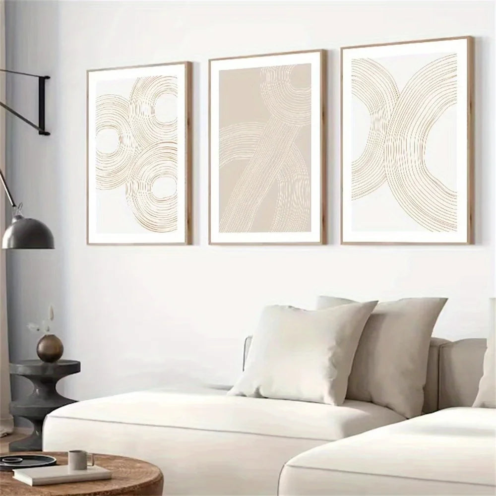 NOELLE LEINWAND – MINIMALISTISCHES WANDDEKO-SET IN BEIGE