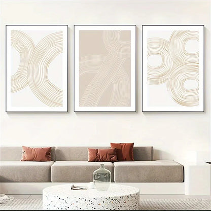 NOELLE LEINWAND – MINIMALISTISCHES WANDDEKO-SET IN BEIGE