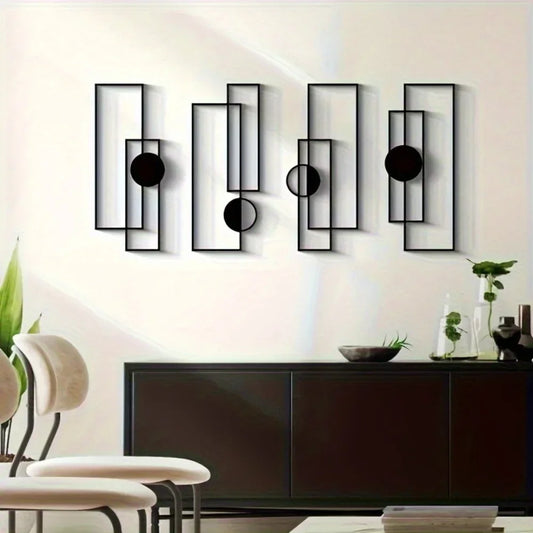 VALENTINA WANDSKULPTUR METALL SCHWARZ MODERN DESIGN
