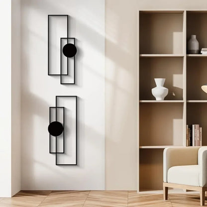 VALENTINA WANDSKULPTUR METALL SCHWARZ MODERN DESIGN