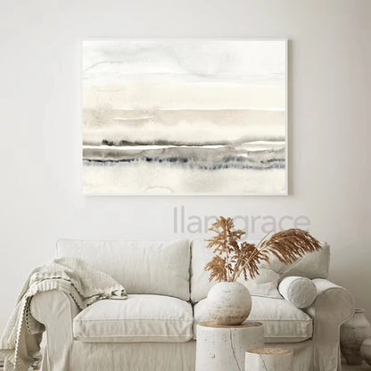 ELENIA WANDDEKORATION – NATUR LEINWAND IN BEIGE & HELLEN TÖNEN