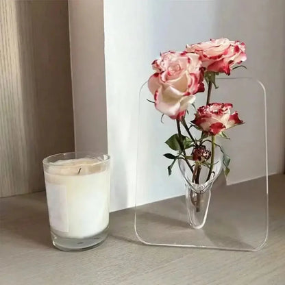TRANSPARENTE ACRYL VASE – MODERNE KLARE VASE IN RAHMENOPTIK