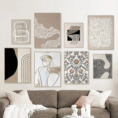 SELENE WANDDEKORATION – MODERNES LEINWAND-SET MIT ELEGANZ