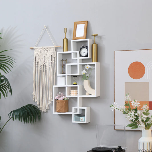 OSCAR GEOMETRISCHES WANDREGAL – WEISS, MODERNES DESIGN