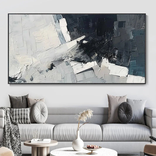 ORION WANDDEKORATION – ABSTRAKTE LEINWAND IN BLAU-GRAU