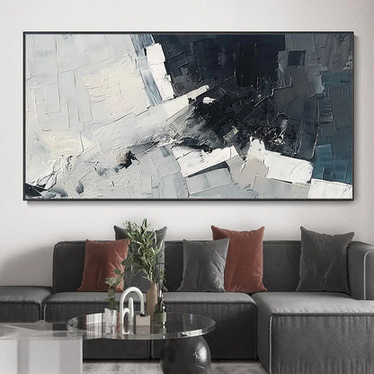 ORION WANDDEKORATION – ABSTRAKTE LEINWAND IN BLAU-GRAU