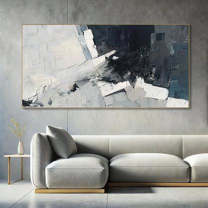 ORION WANDDEKORATION – ABSTRAKTE LEINWAND IN BLAU-GRAU