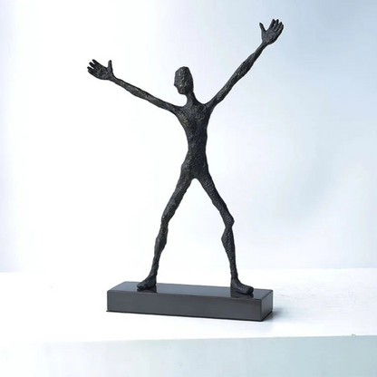 ABSTRAKTE FIGUREN SKULPTUR – MODERNE KUNSTFIGUR AUF SOCKEL