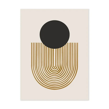 LYRA WANDDEKORATION – GEOMETRISCHE LEINWAND IN BEIGE-BRAUN