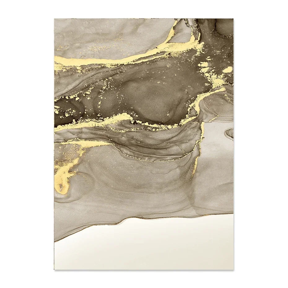 MIRELLA WANDDEKORATION – LEINWAND SET MIT MARMOR & GOLD ELEGANZ