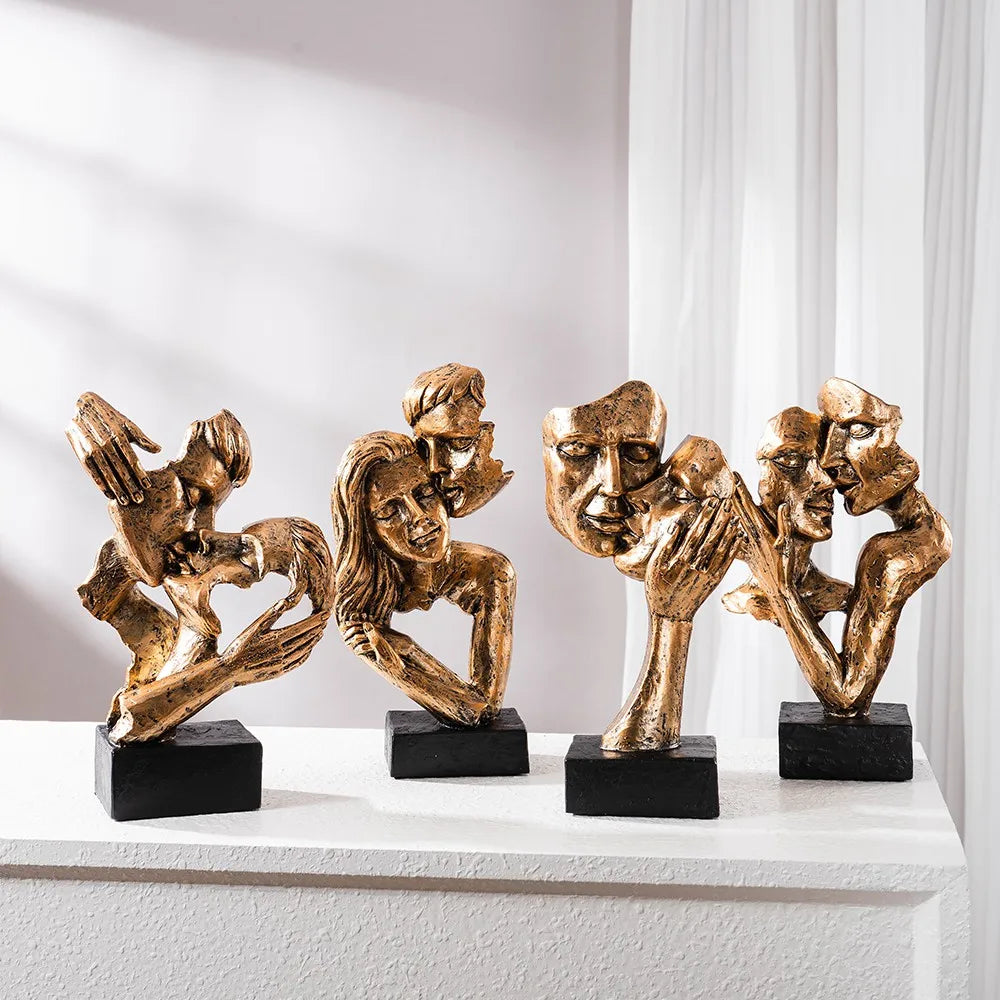 ABSTRAKTE SKULPTUR – MODERNE DEKOFIGUR IN BRONZE ODER SCHWARZ