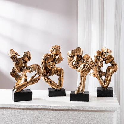 ABSTRAKTE SKULPTUR – MODERNE DEKOFIGUR IN BRONZE ODER SCHWARZ